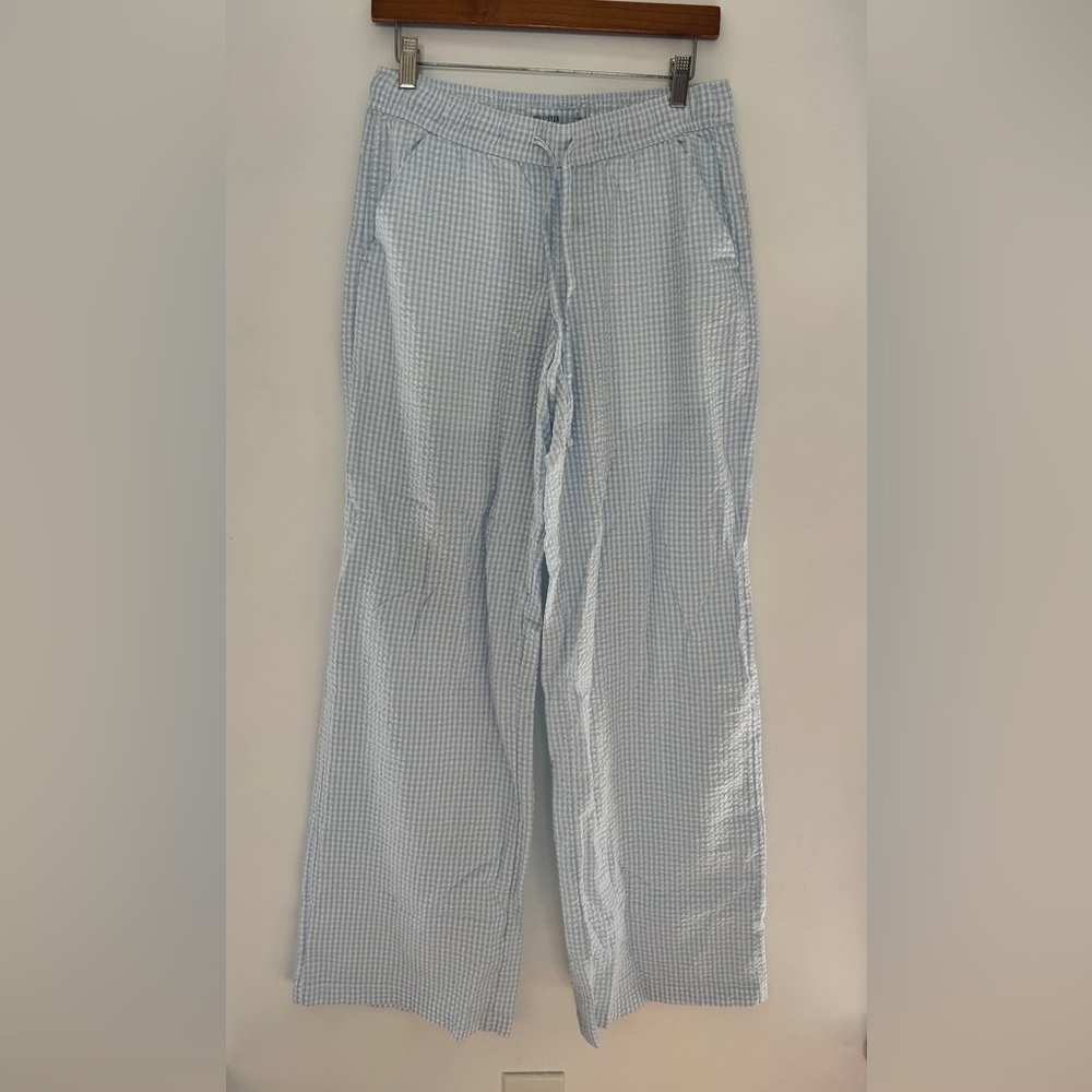 Hollister Light Blue & White Striped PJ Pants - Long - Picture 2 of 3